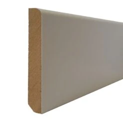 Plinthe Bord Arrondi Revetu Papier MDF Blanc - Long. 2400 Mm X Larg. 100 Mm X Ep. 10 Mm