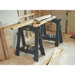 Paire De Chevalets De Sciage Pliables Stanley 69cm -Menuiserie Outils Magasin ae235 122