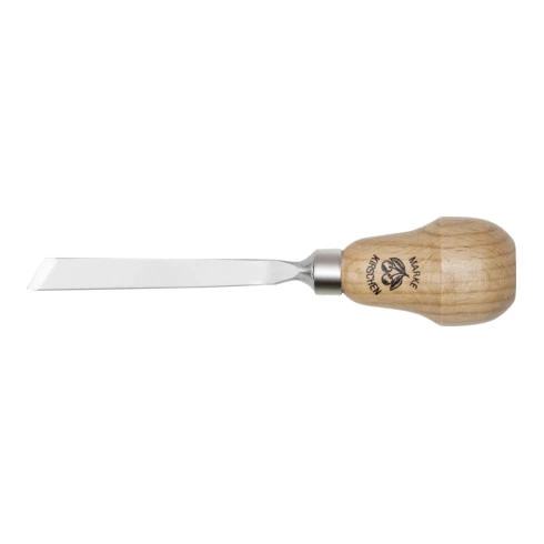 Burin à Ciseler Kirschen Avec Manche En Poire, Lame Droite Et Oblique. 1 Burin à Ciseler Kirschen Avec Manche En Poire, Lame Droite Et Oblique.