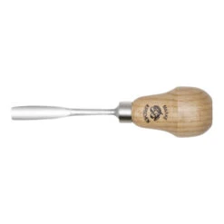 Ciseau à Sculpter Kirschen Avec Manche En Poire, Cavité Centrale Coudée.