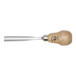 Ciseau à Sculpter Kirschen Avec Manche En Poire Droit, Cavité Plate