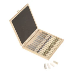 Coffret De Ciseaux à Cerisier, Livret De Charmes En Coffret Bois, 18 Pcs.