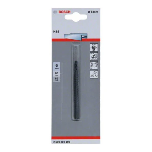 Foret De Fraisage Bosch HSS 6 Mm 85 Mm D 6 Mm 6 Mm 2 Foret De Fraisage Bosch HSS 6 Mm 85 Mm D 6 Mm 6 Mm – Image 2