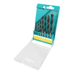 Heller CV Mèches Hélicoïdales à Bois Mèches à Bois, Tige Ronde, Jeu De 8 Pièces De Diamètre 3/4/5/6/7/8/9/10