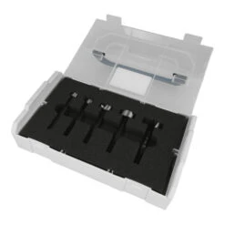 Heller Mèches à Bois High Speed, Queue Ronde, Set De 5 Pièces, Diamètre 15/20/25/30/35 X 50/90 Mm