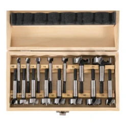 Jeu De Forets à Façonner STIER Rangés Dans Un Coffret En Bois, 15 Pièces