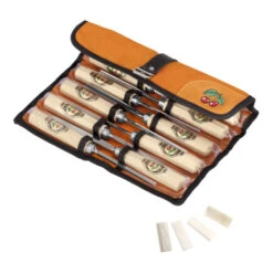 Sculpteur Kirschen Ensemble De Ciseau à Bois Manche En Daim Dans Un Sac à Roulettes 12 Pcs.